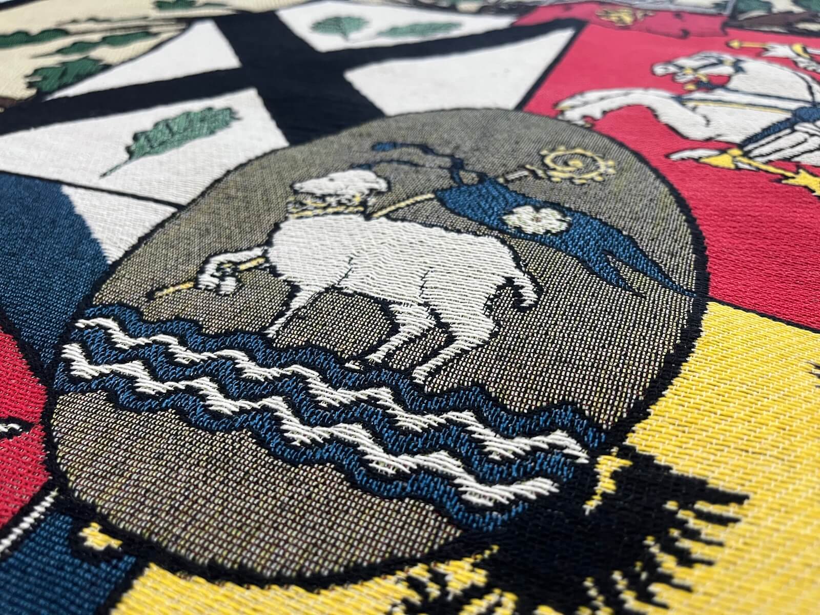 Woven tapestry emblem