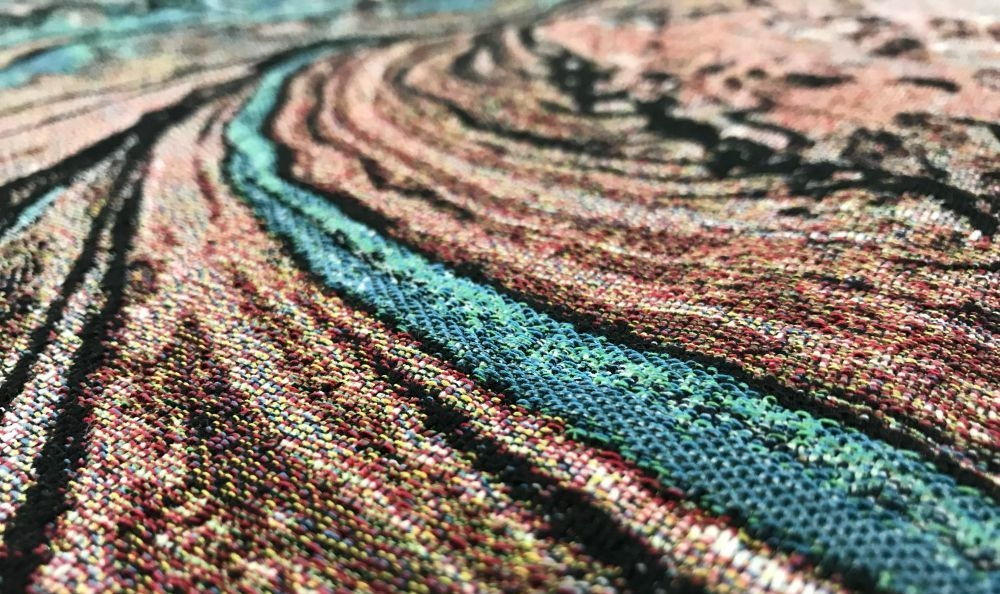Close-up woven fabric texture