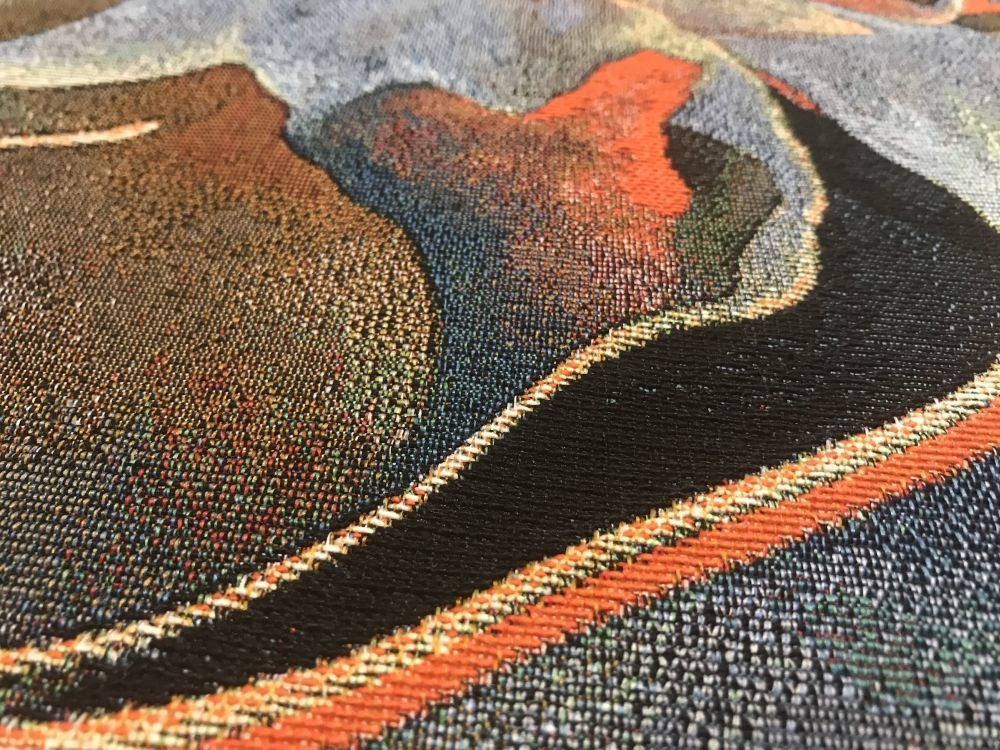 Textured woven tapestry