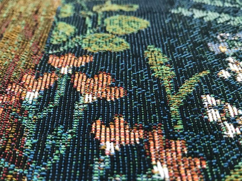 Close-up of woven tapestry
