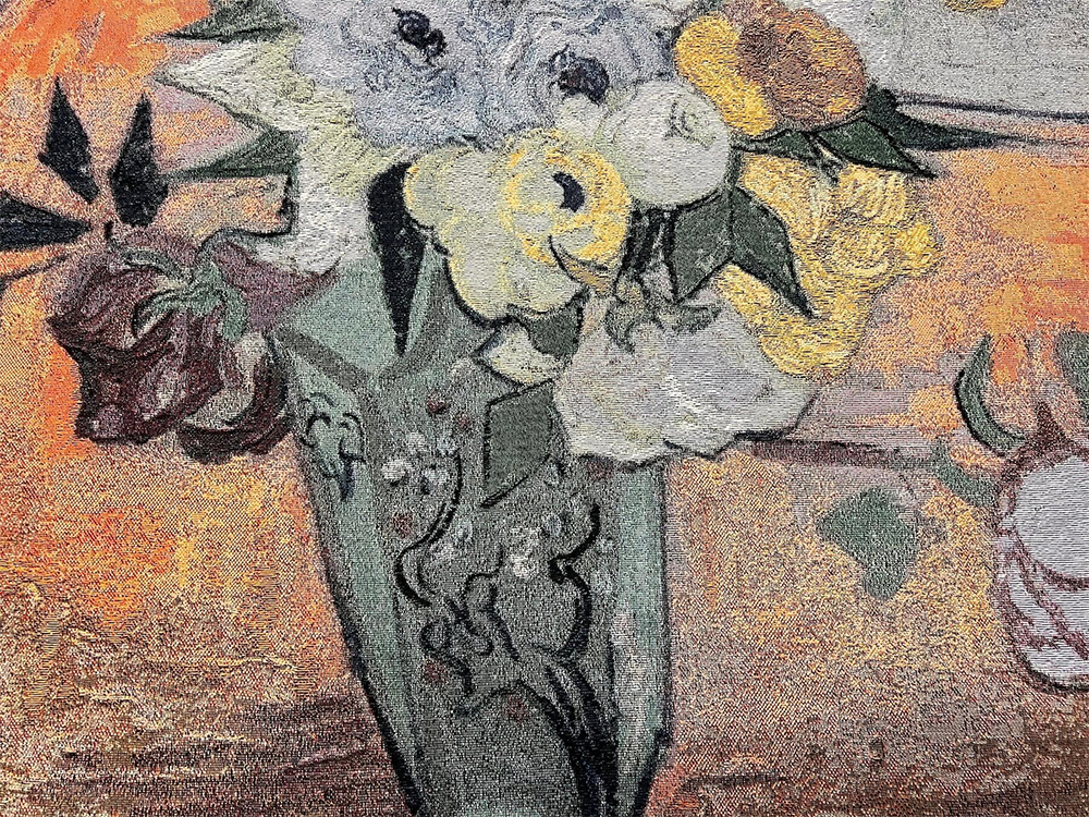 Close-up of woven tapestry