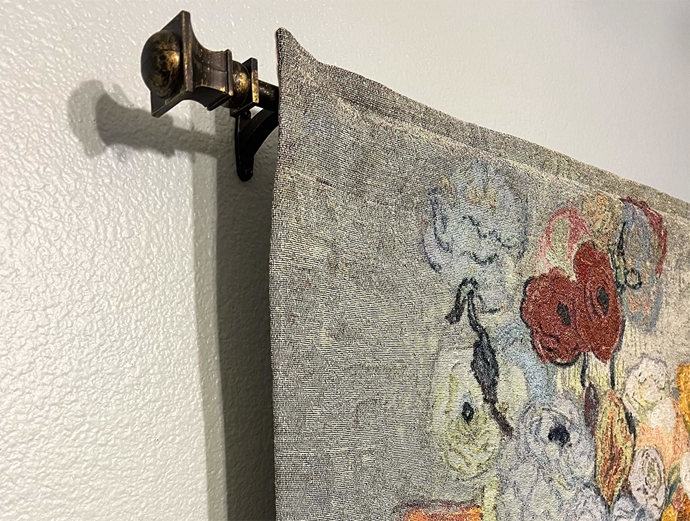 Close-up of tapestry hanging