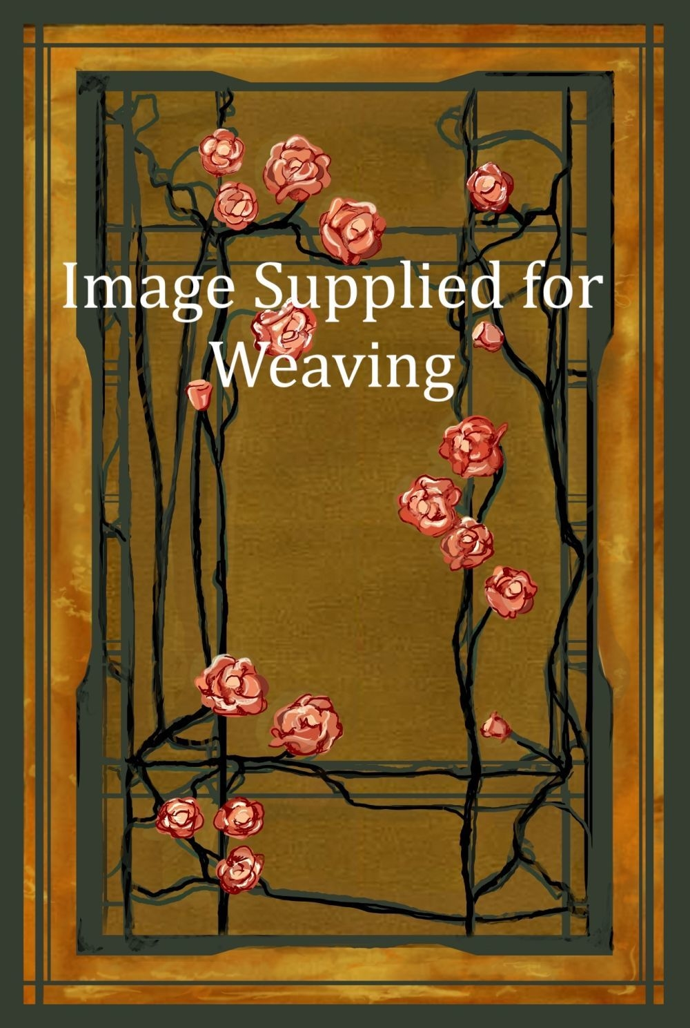 Floral art nouveau tapestry