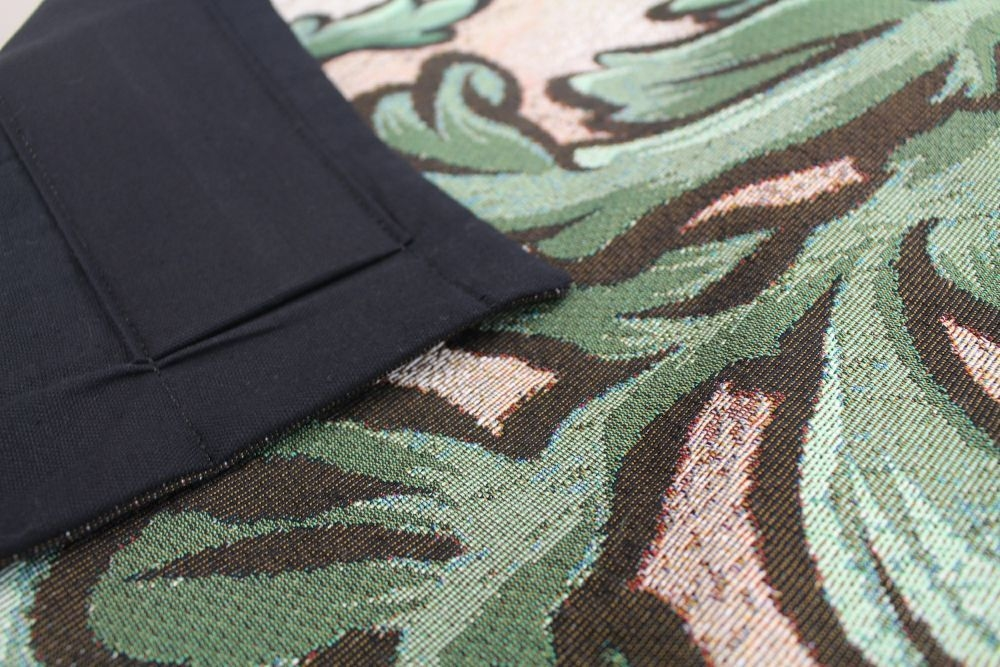 Woven tapestry with backing