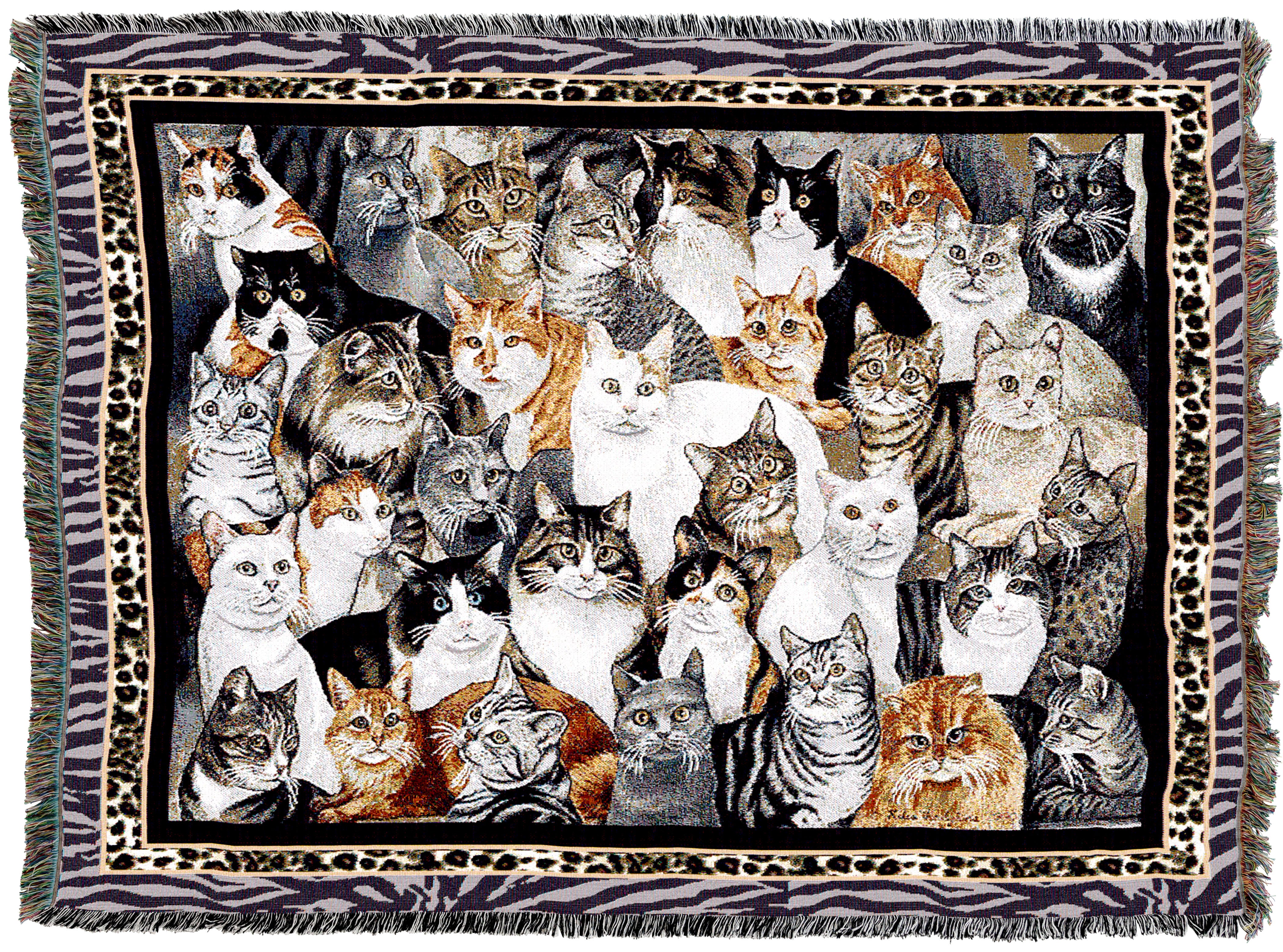 Cat tapestry throw blanket 2025
