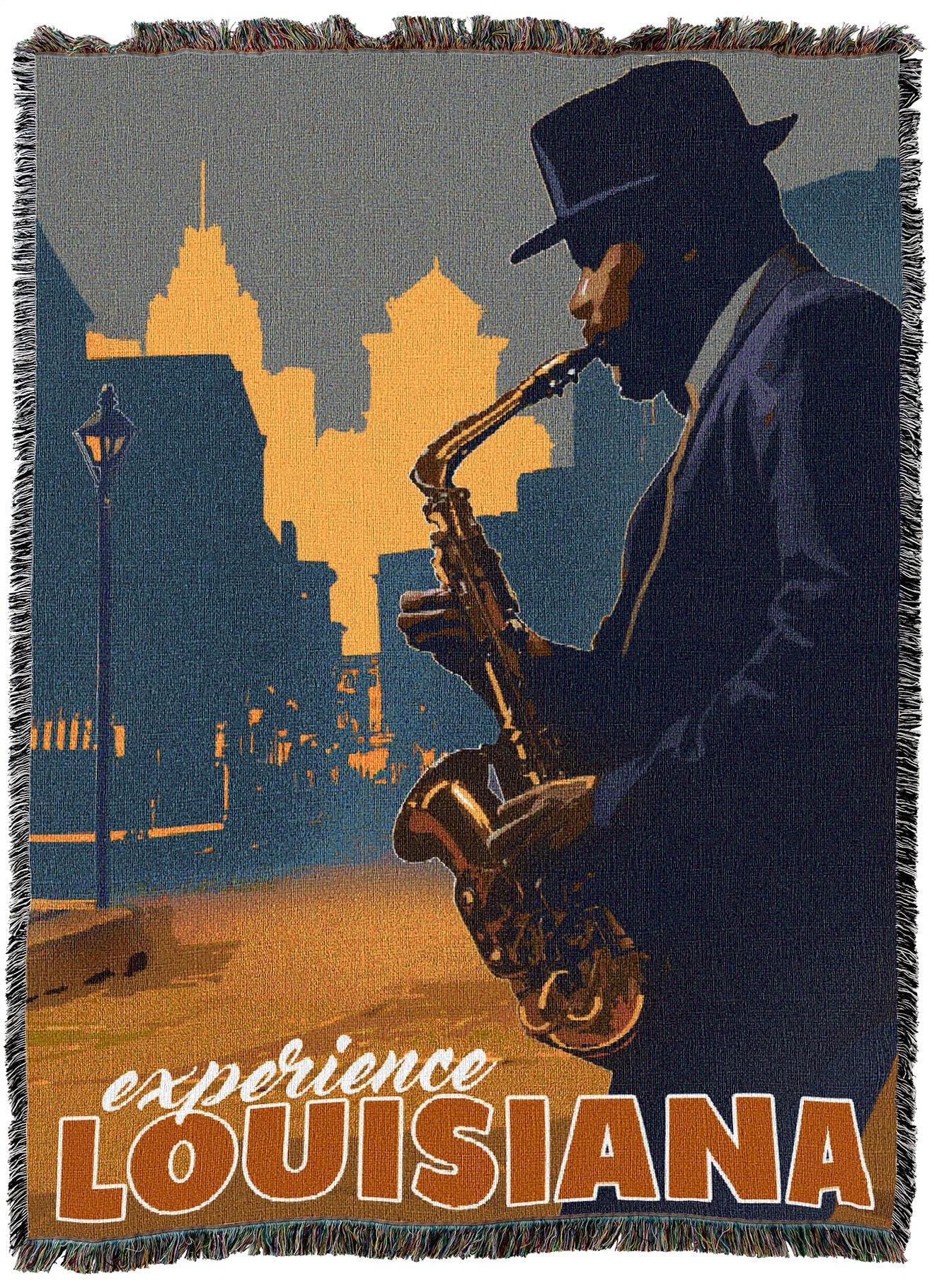 Louisiana Poster Throw Quality Tapestries Inc.