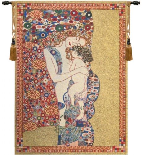 Gustav Klimt Mother and Child Belgian Wall Tapestry