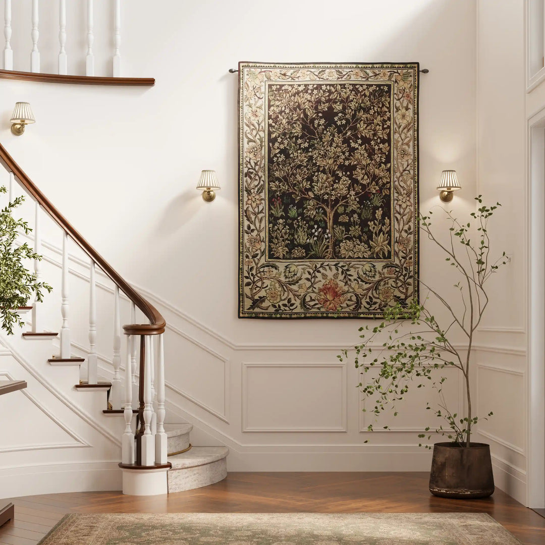 Tree of Life Umber Green William Morris Wall Tapestry