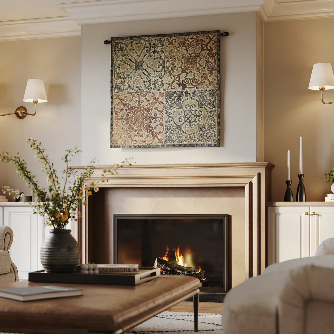 Wrought Iron Elegance Wall Tapestry