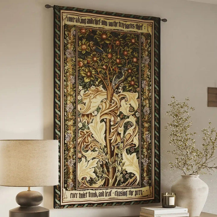 William Morris Woodpecker I Wall Tapestry