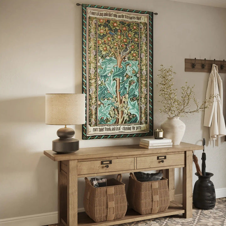 William Morris Woodpecker II Wall Tapestry