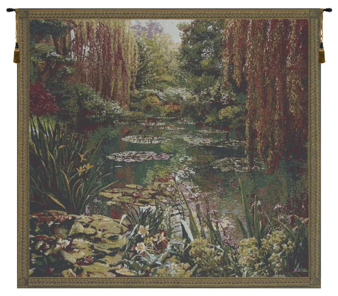Lake Giverny Square Belgian Wall Tapestry
