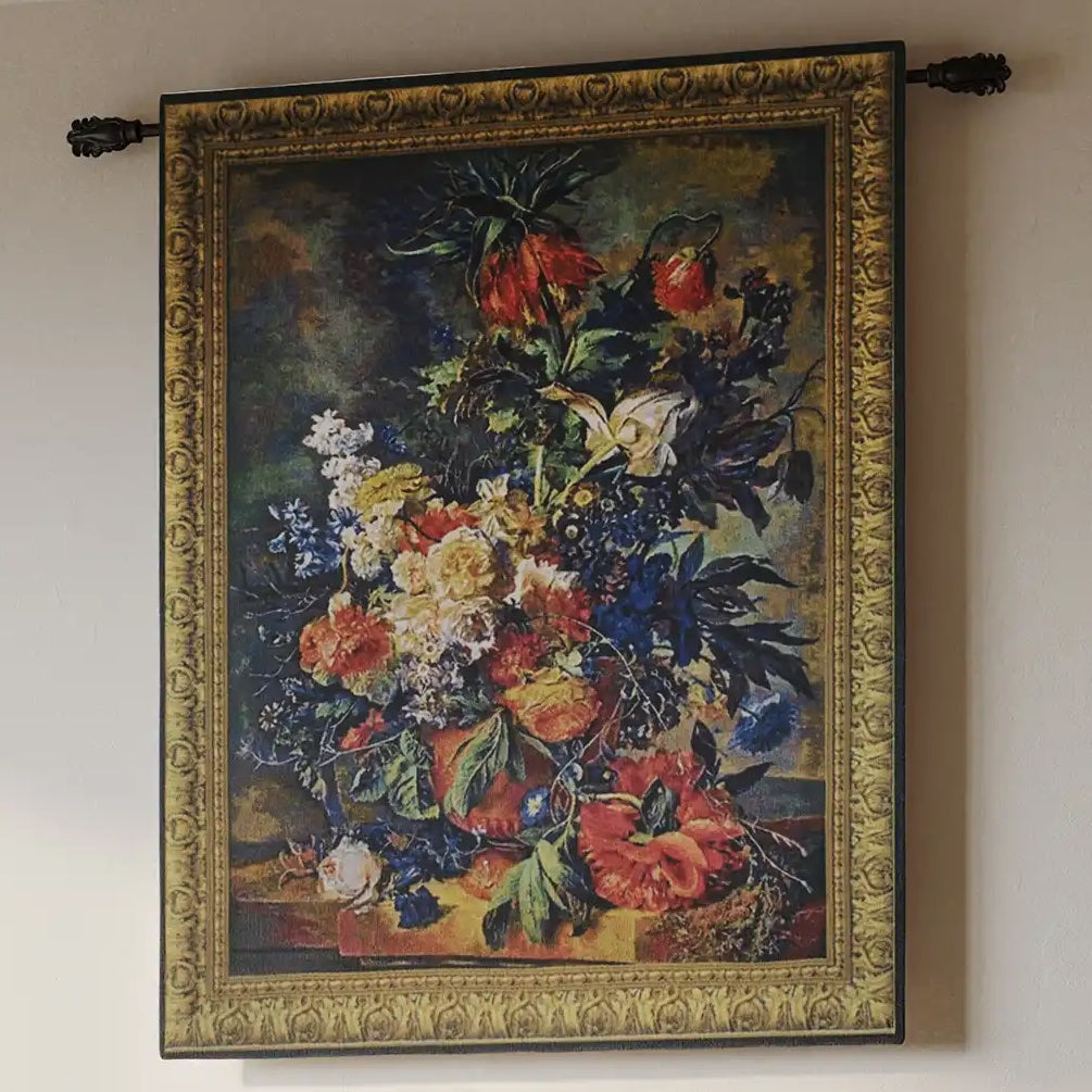 Bouquet Dore Belgian Wall Tapestry