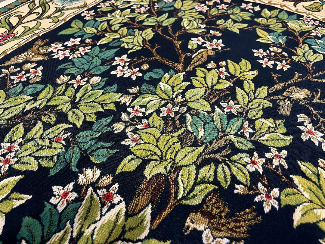Tree of Life Green William Morris Belgian Wall Tapestry