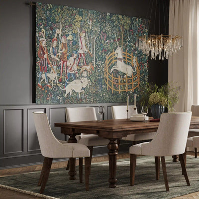 Unicorn Hunt & Capture Belgian Wall Tapestry