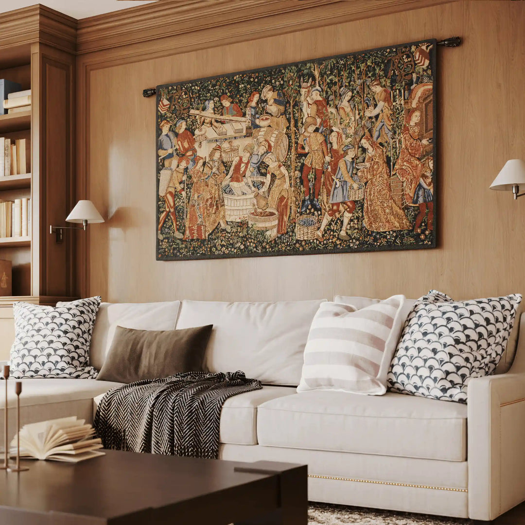 Vendanges Rust Belgian Wall Tapestry
