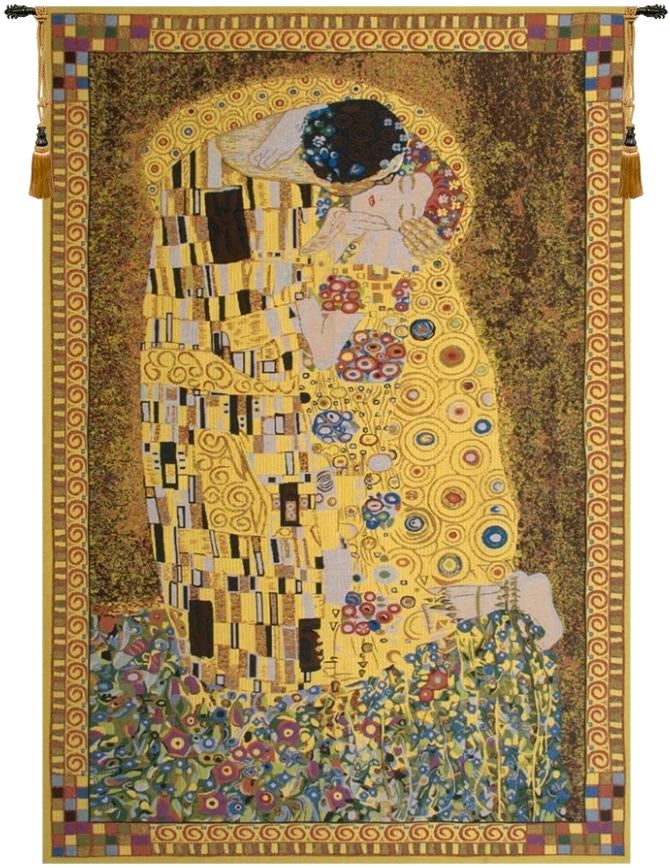 Gustav Klimt Kiss II Belgian Wall Tapestry