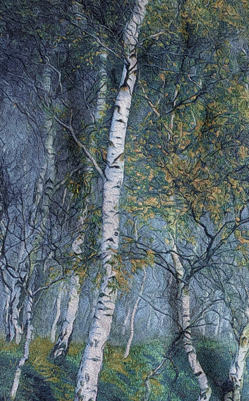 CLEARANCE - Birch Forest Blue Wall Tapestry