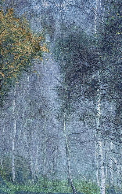 CLEARANCE - Birch Forest Blue Wall Tapestry