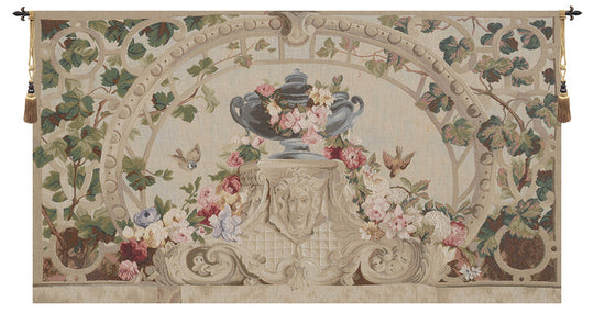 Beauvais Green Leaves No Border French Wall Tapestry