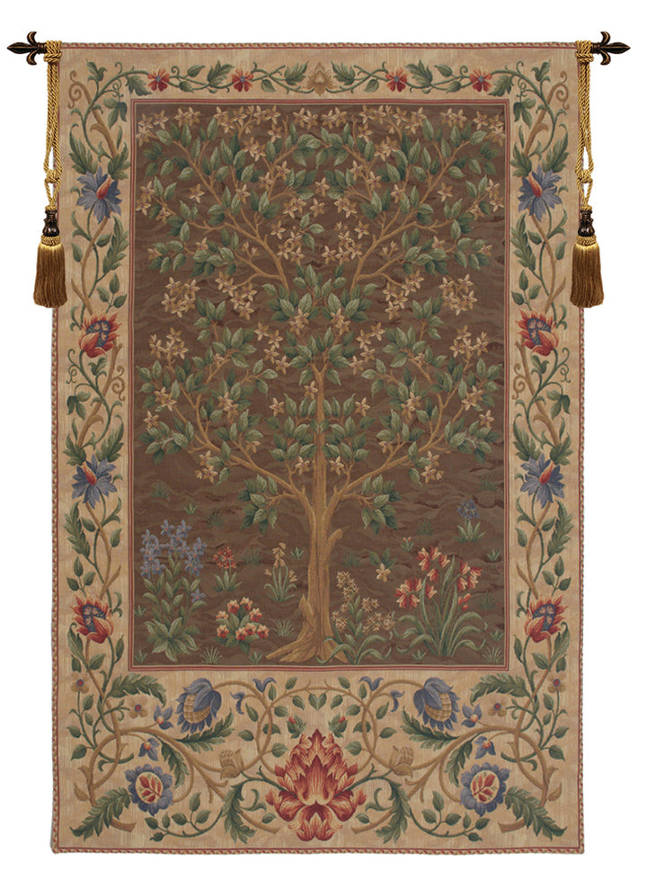 Tree of Life Brown I European Wall Tapestry