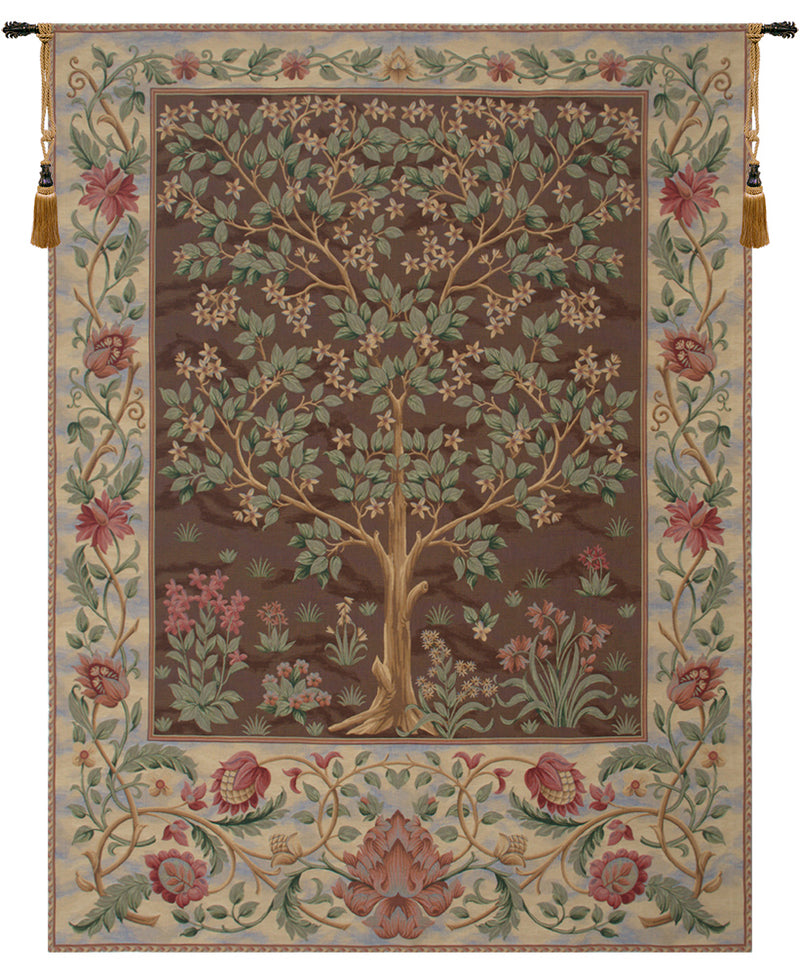 Tree of Life Brown III European Wall Tapestry