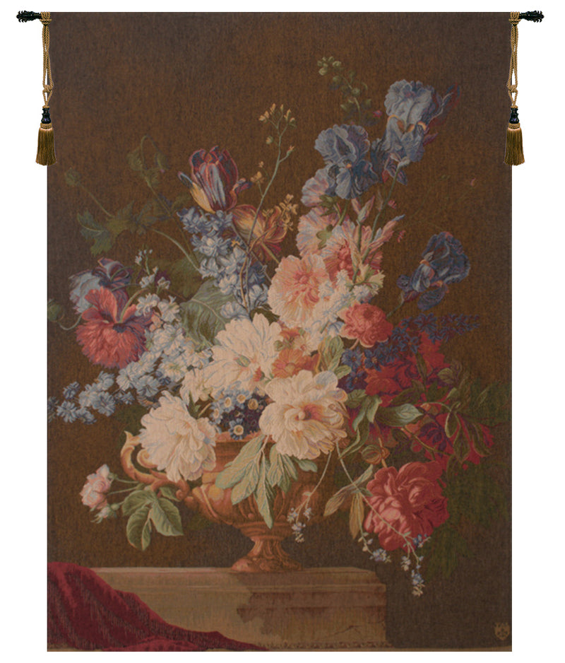 Bouquet Iris Fonce French Wall Tapestry