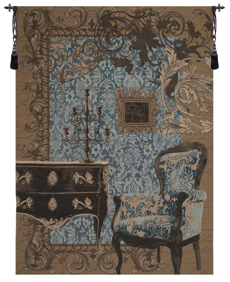 Mobilier Louis XVI Blue French Wall Tapestry