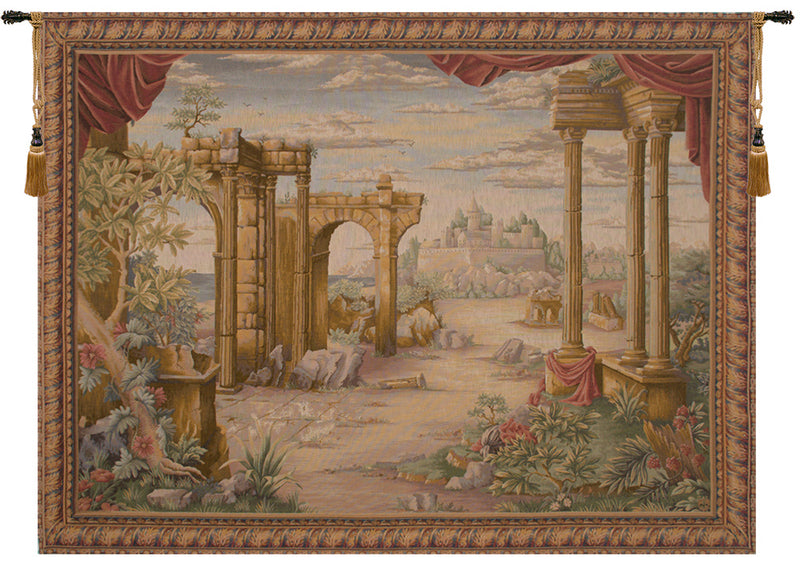 Vue Antique Without People French Wall Tapestry