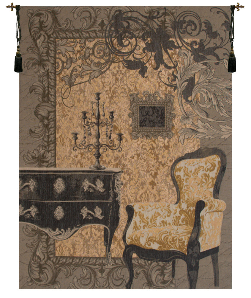 Mobilier Louis XVI Gold French Wall Tapestry