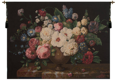 Bouquet Hibiscus Noir French Wall Tapestry