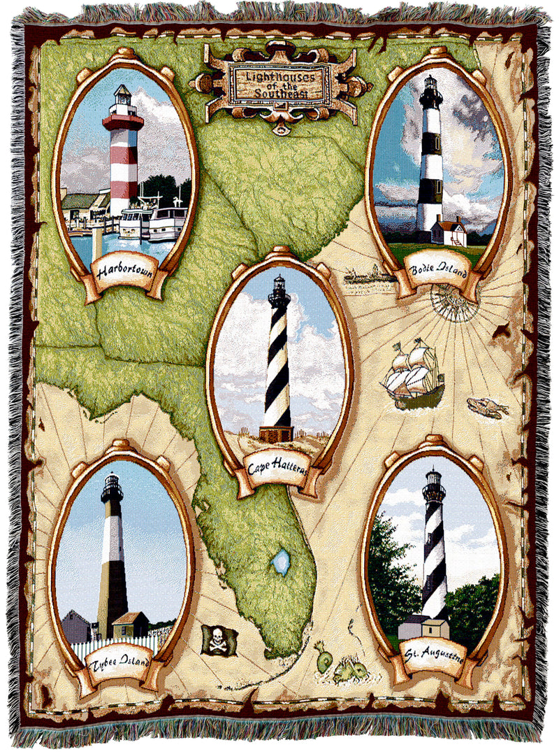 Lighthouses of the Southeast II Throw