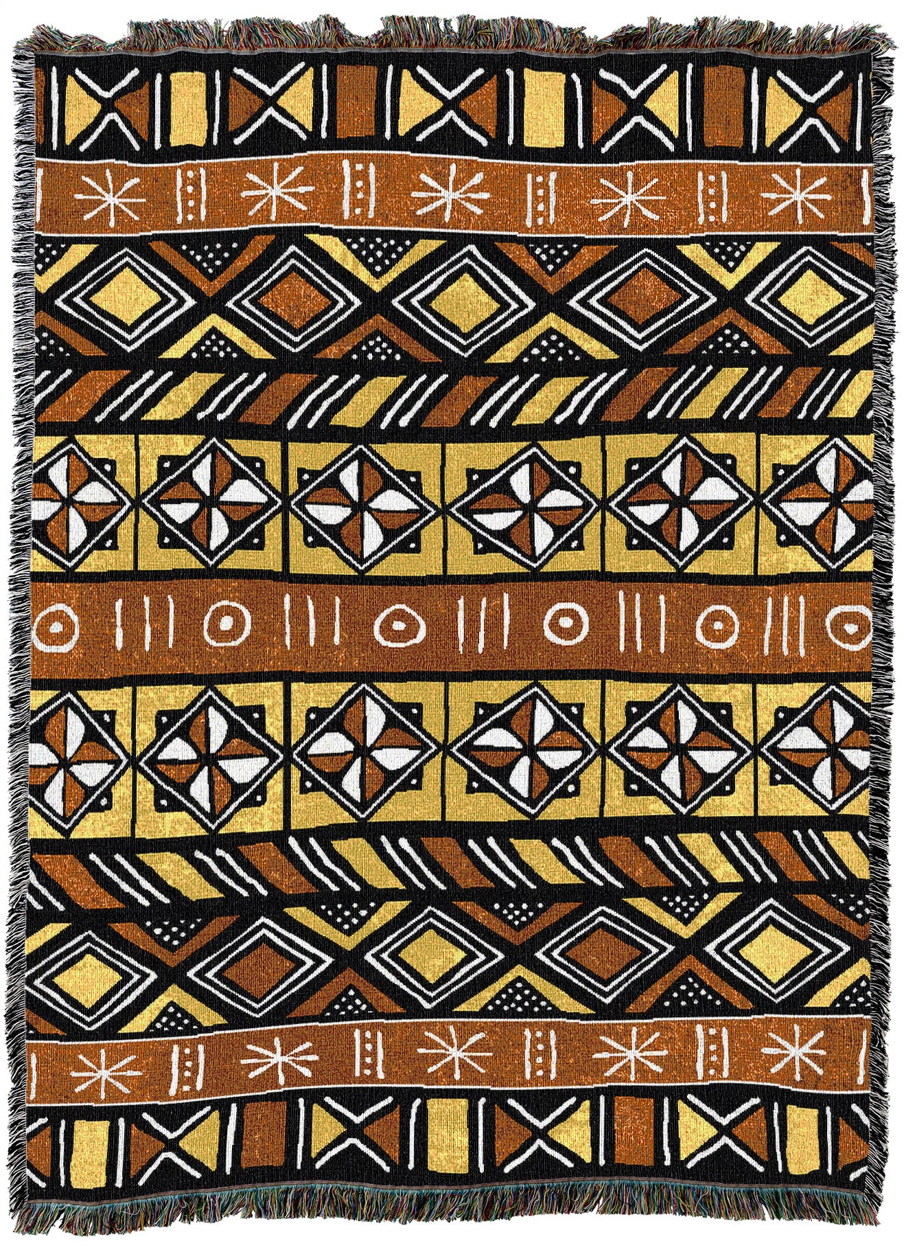 Bogolan Mud Cloth Tapestry Throw Quality Tapestries Inc.