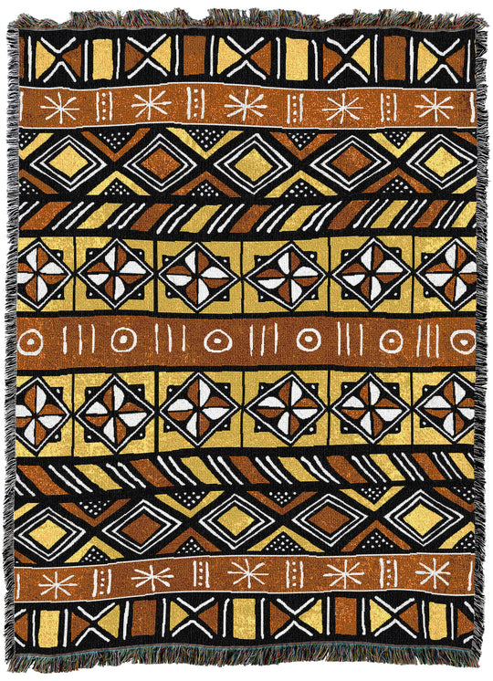 Bogolan Mud Cloth Tapestry Throw