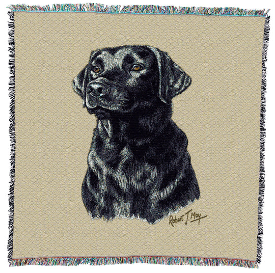 Labrador Retriever Black Small Throw