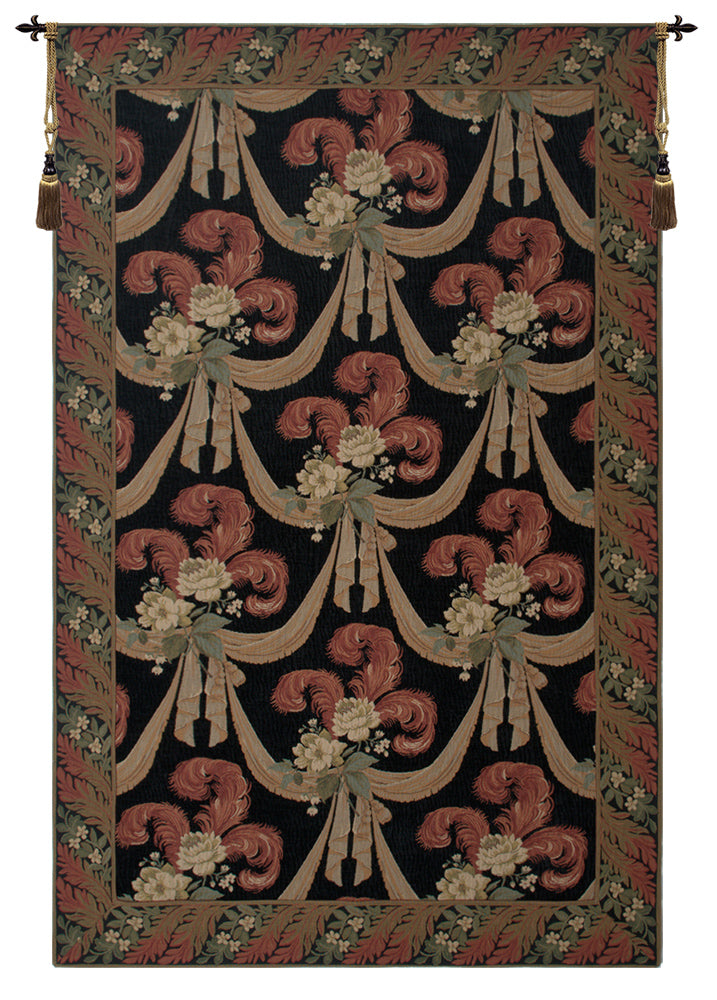 Elegant Floral Scroll II European Wall Tapestry