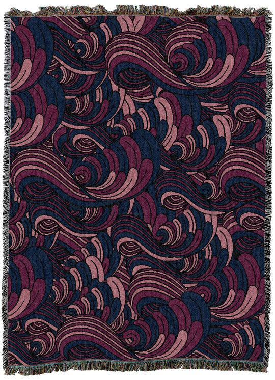 Serene Waves of Berries Throw