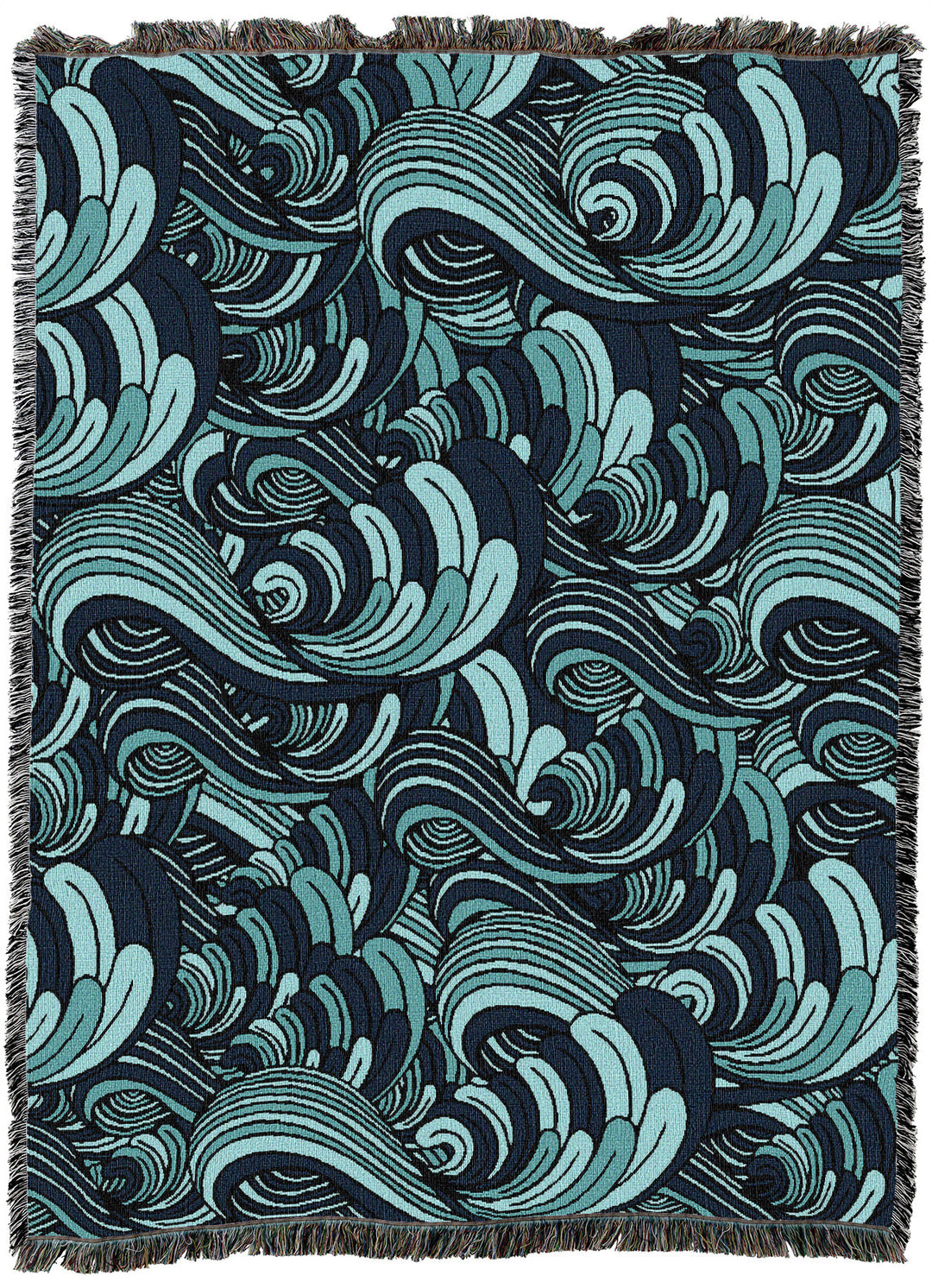 Serene Waves of Water Throw