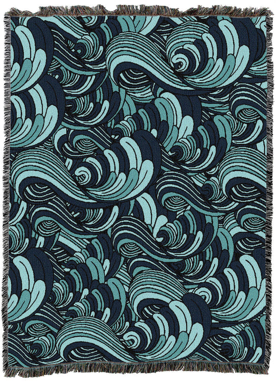 Serene Waves of Water Throw