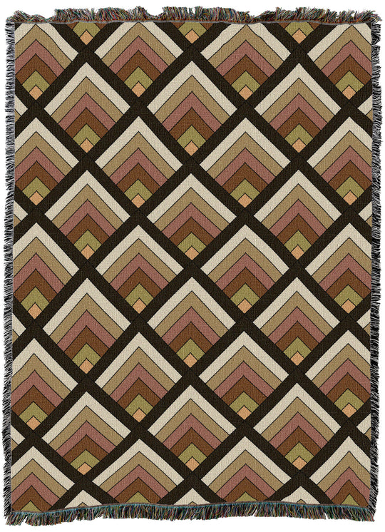 Log Cabin Window Autumn Throw