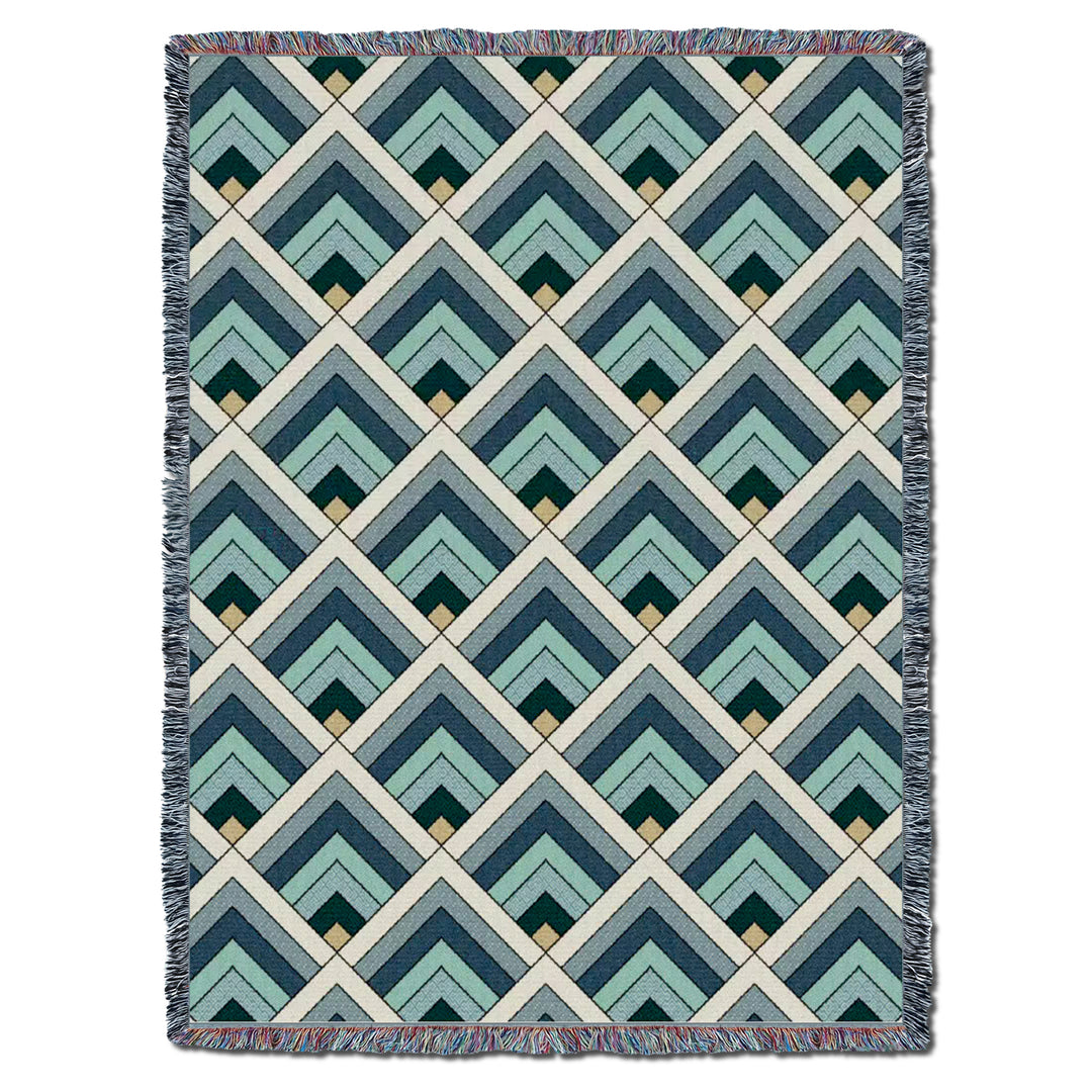 Log Cabin Window Sky Throw