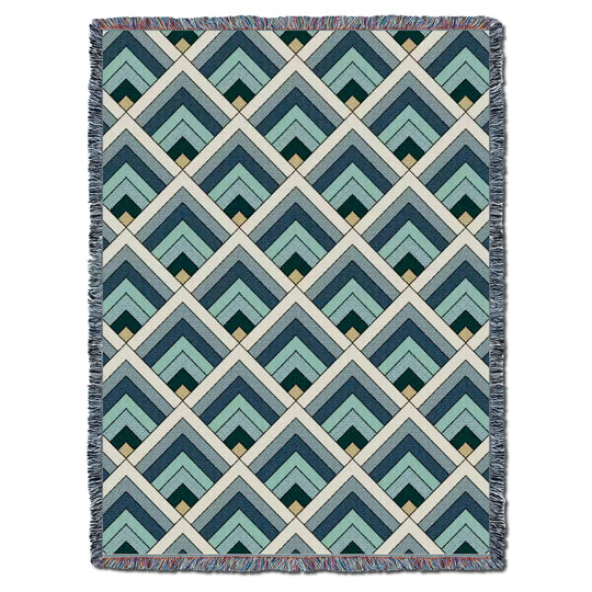 Log Cabin Window Sky Throw