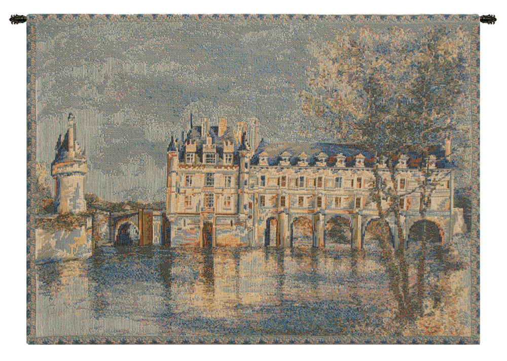 Chenonceau Castle Small European Wall Tapestry