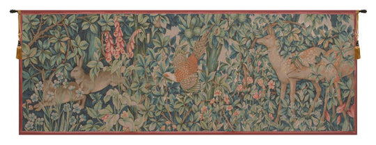 Rabbit, Pheasant, and Doe French Wall Tapestry