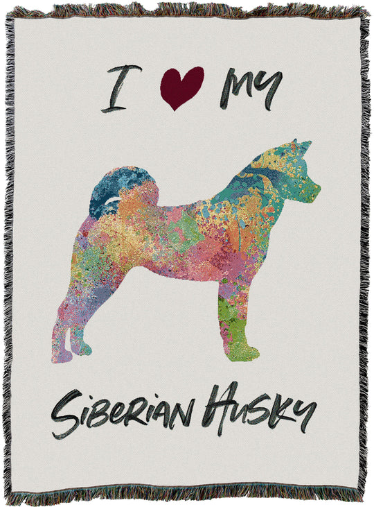 Splash Siberian Husky Throw