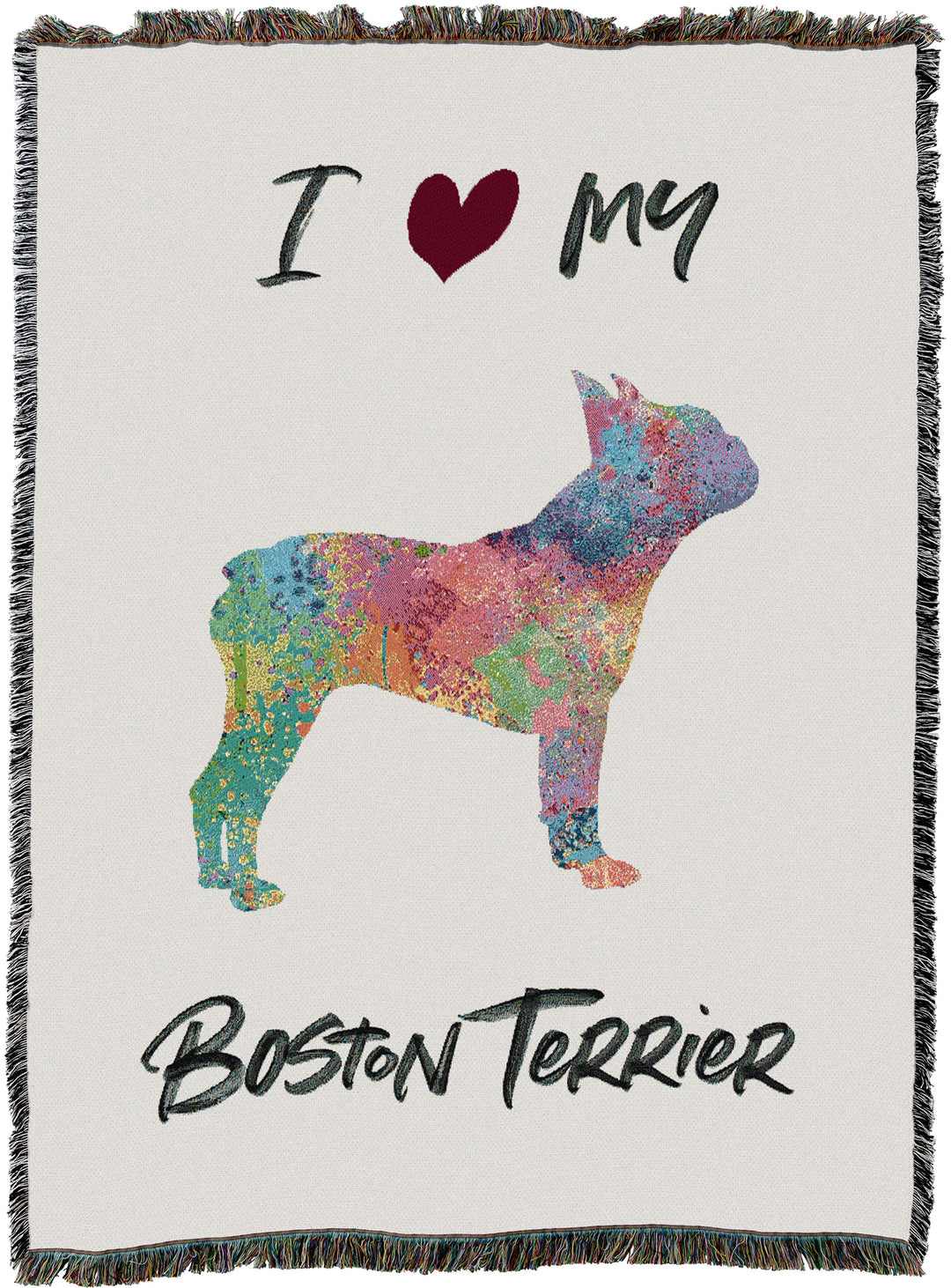 Splash Boston Terrier Throw