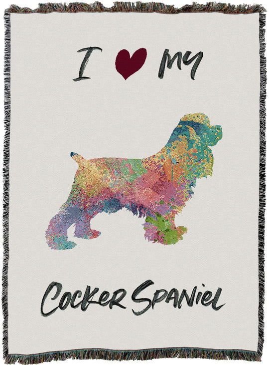 Splash Cocker Spaniel Throw
