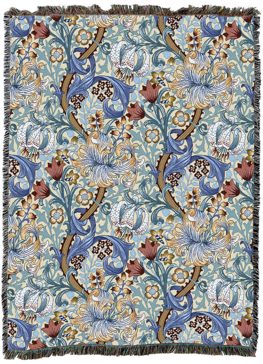 William Morris Golden Lily Blues XL Throw