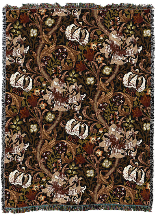 William Morris Golden Lily Sienna XL Throw
