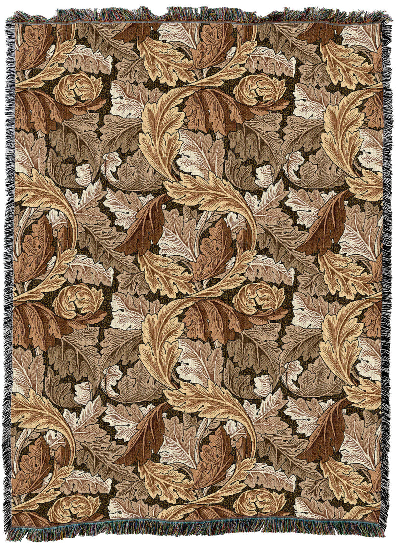 William Morris Acanthus Leaves Tawny XL Throw